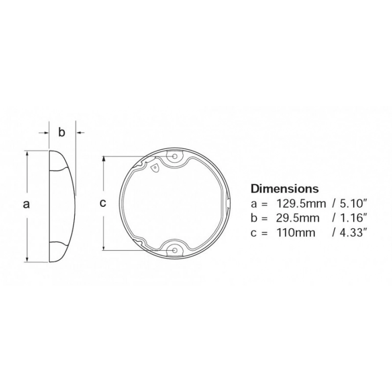 EUROLED 150 PLASTICA LUCE CALDA/ROS