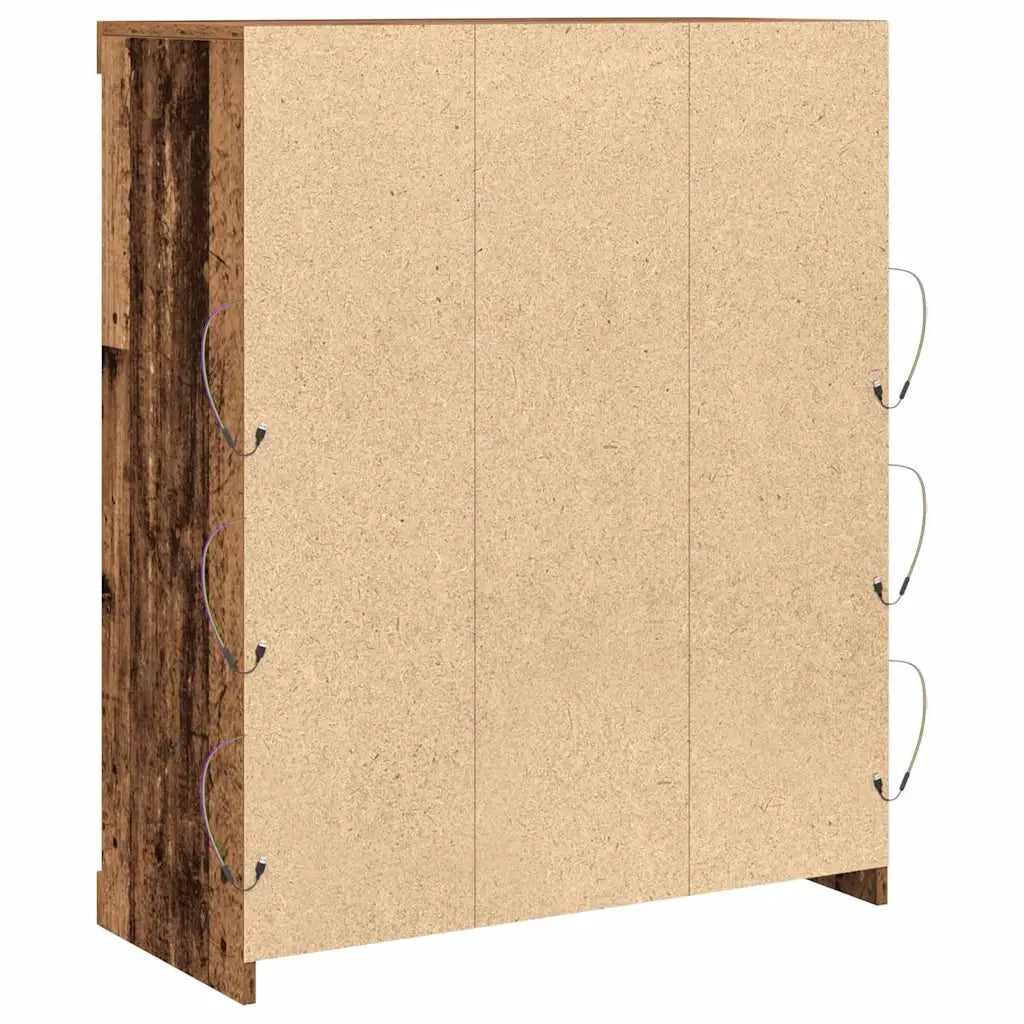 Madia LED Legno antico 81 x 37 x 100 cm Legno ingegnerizzato 863048