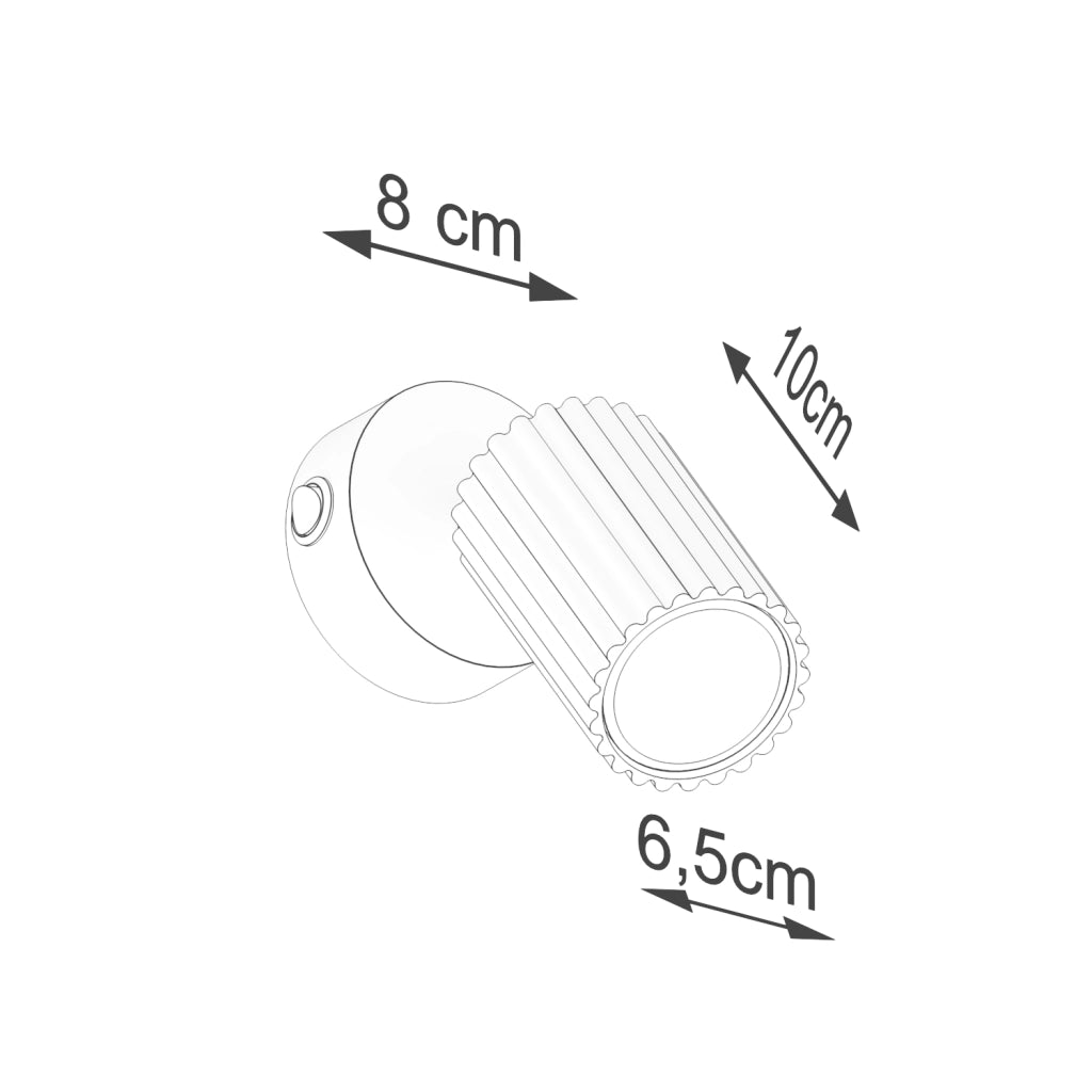 Lampada da parete KARBON taupe con interruttore