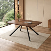 Tavolo da pranzo allungabile MDF noce 160-240 x 90 cm