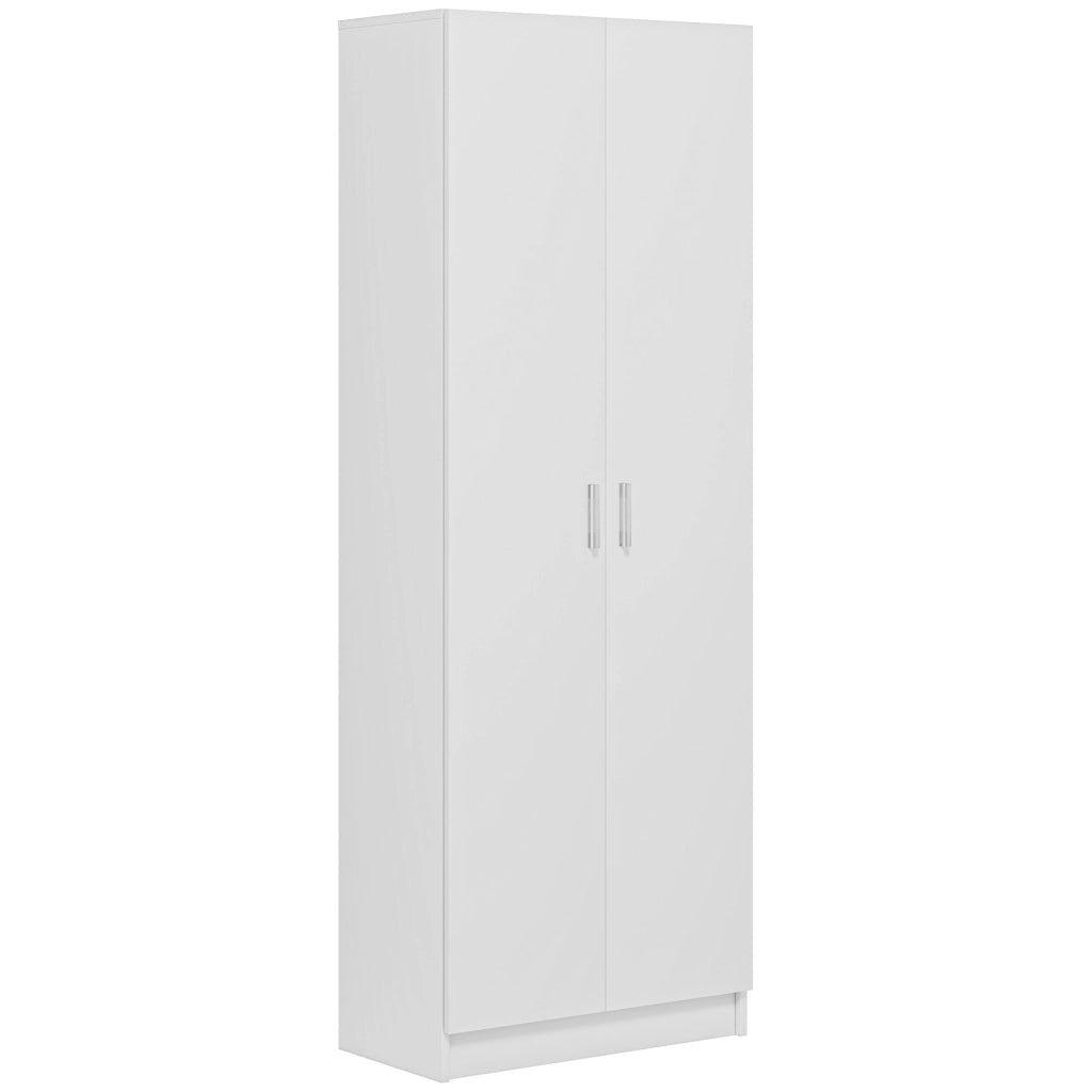 Cassettiera Moderna con 5 Ripiani Regolabili ¨C Minimal ¨C Legno, 60x31.5x165 cm, Bianco