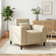 Poltrona-Poltroncina-Divano Sedia Crema Similpelle