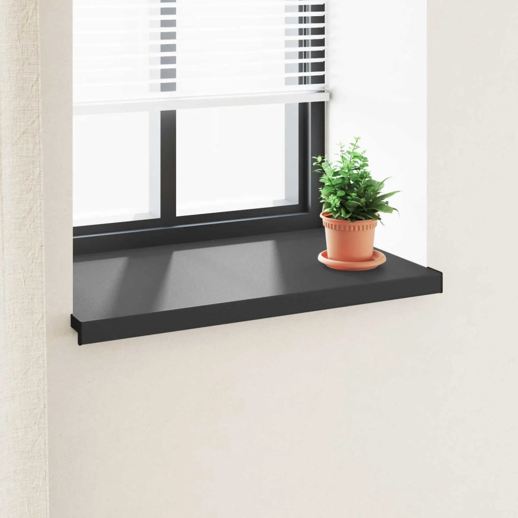 Soglia della Finestra Nero con Venature del Legno PVC 42046882