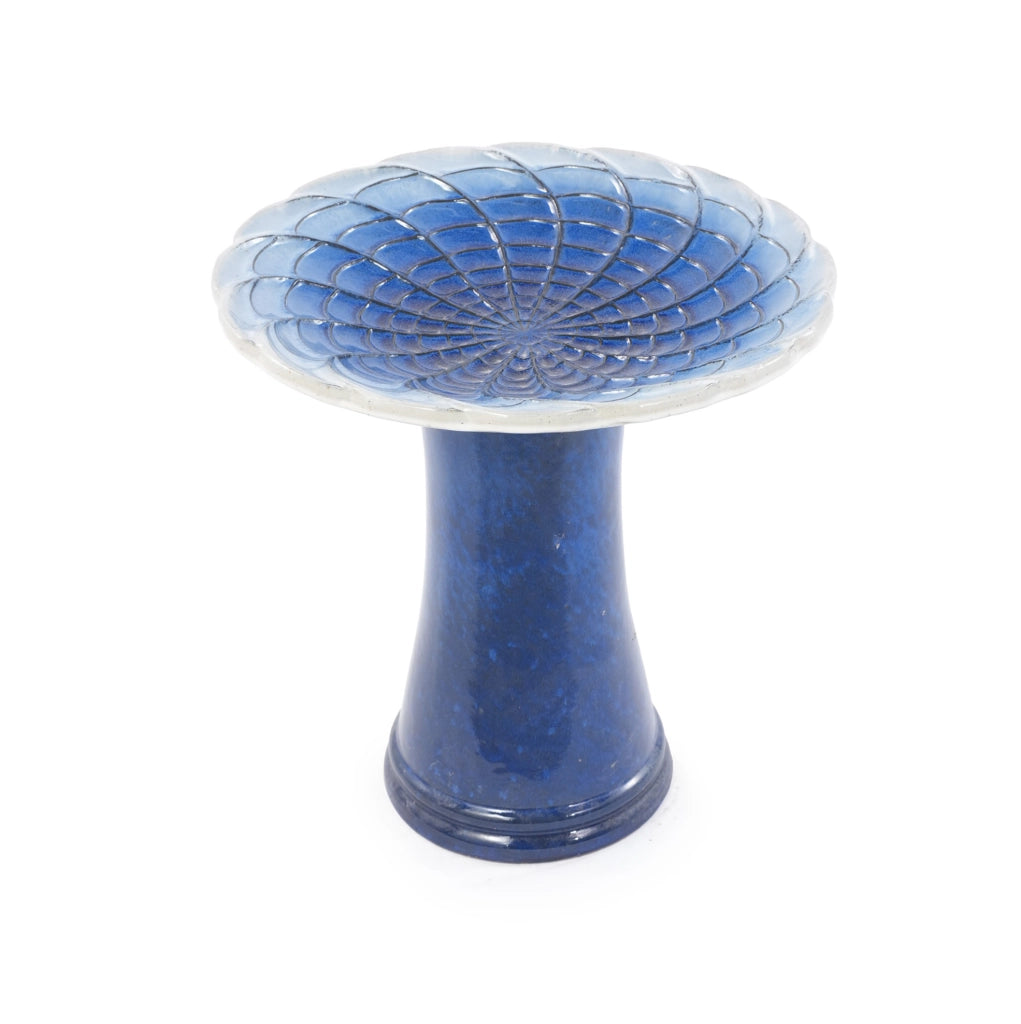 Bagnetto per uccelli in ceramica Ø 43 cm blu; resistente al gelo HOMVRA