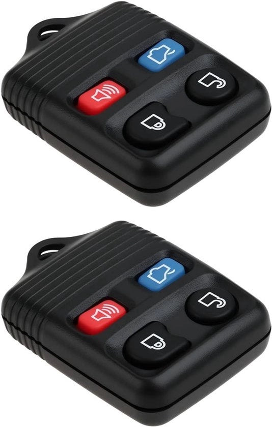 Afrodeggiatore a distanza senza fili 4 canali - Porta chiavi - Nero - Sostituzione - Compatibile con auto - Colore nero - 2 pezzi - Copertura per 2 tasti afrodeggiatore porta chiavi - Adatto per JAGUAR X308 XJR XKR XJ8 XK8.