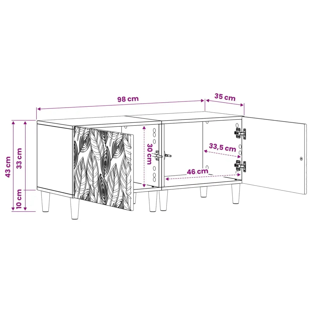 Mobile TV Bianco Legno ingegnerizzato 897115