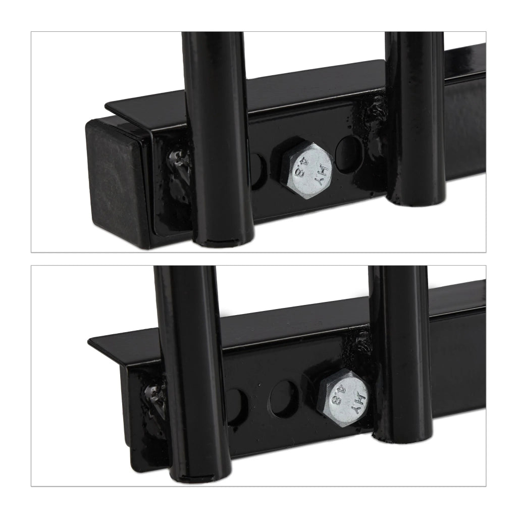 Lotto di 1 portabici da parcheggio per 4 biciclette regolabile solido garage esterno 120 x 40 x 40 cm in acciaio nero 13_0012086
