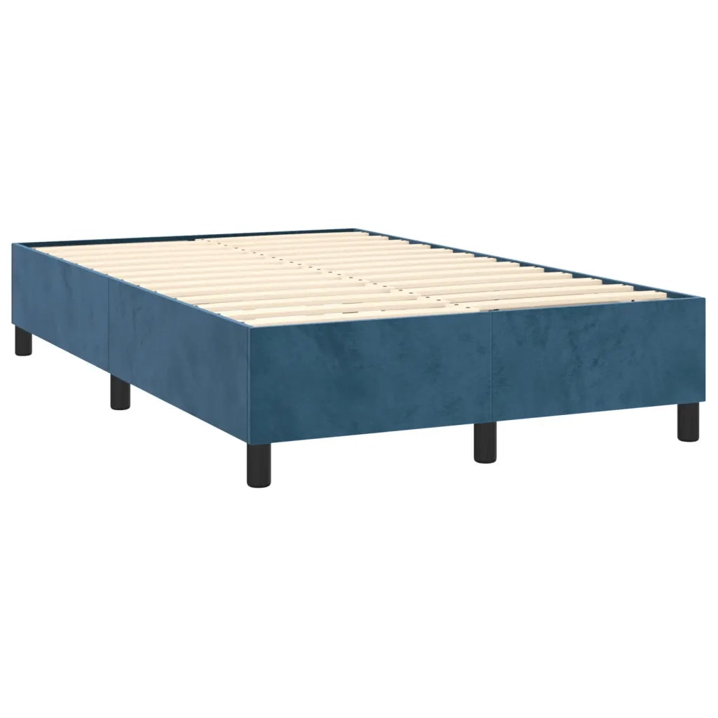 Giroletto a Molle con Materasso Blu Scuro 120x190 cm in Velluto 3270005