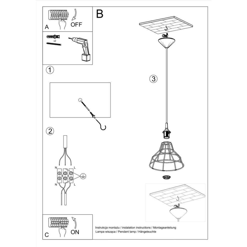 Lampada a sospensione ANATA bianco
