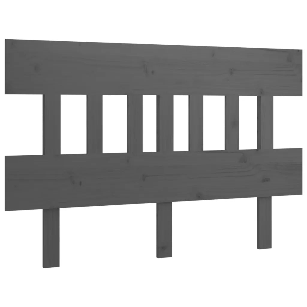 Testiera per Letto Grigia 203,5x3x81 cm Legno Massello di Pino 819142