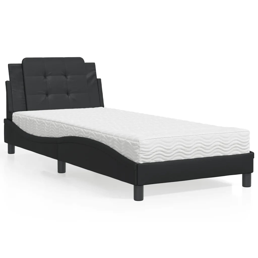 Giroletto senza Materasso Zadar Nero 80x200 cm in Similpelle