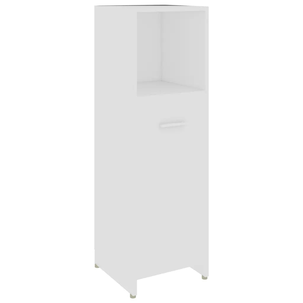 Armadio da Bagno Bianco 30x30x95 cm in Legno Multistrato 802588