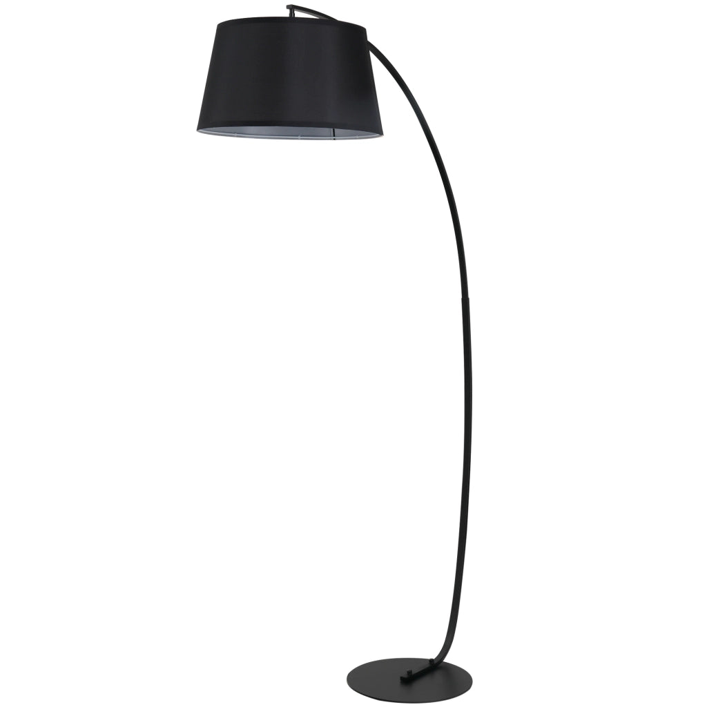 LAMPADA AD ARCO 105x47x190 cm Metallo Nero con interruttore a pedale