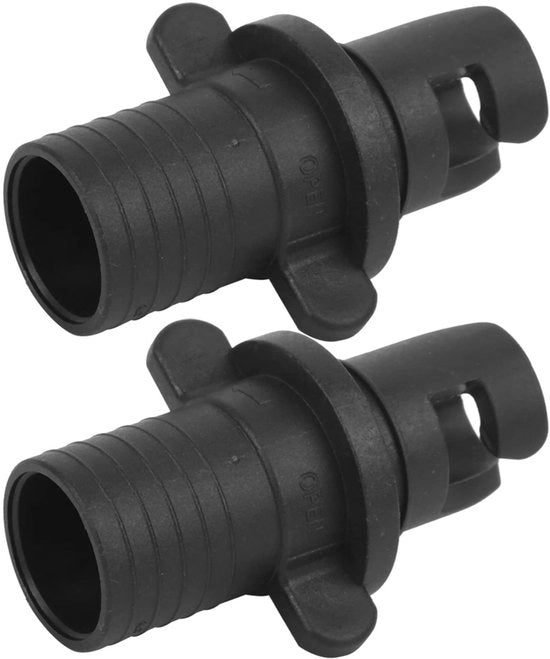 Adattatore di valvola - Accessorio di gonfiaggio - Nero - Adatto per kayak e tavole da surf - Prestazioni a prova di fuga - Ideale per l'inflazione