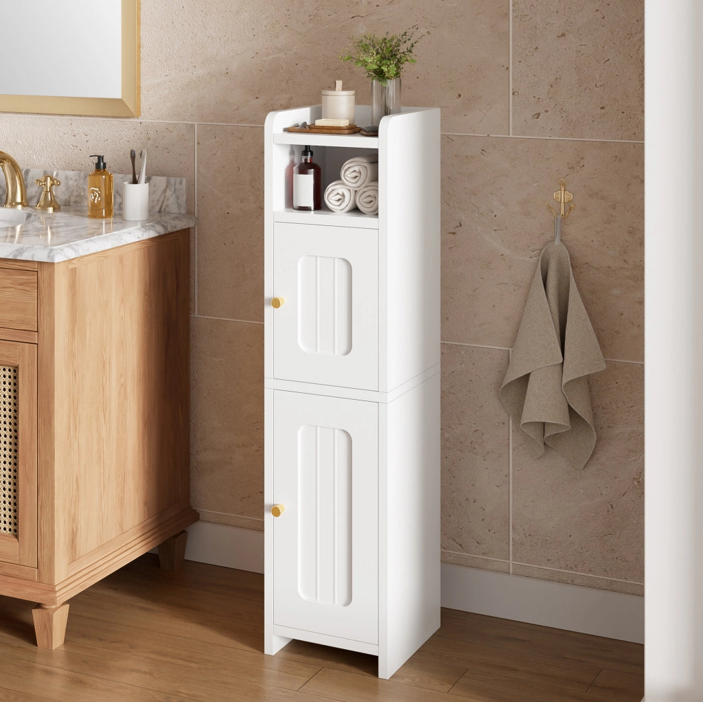 ARMADIO MULTIUSO 20x20x80 cm Truciolare Bianco con ripiano regolabile