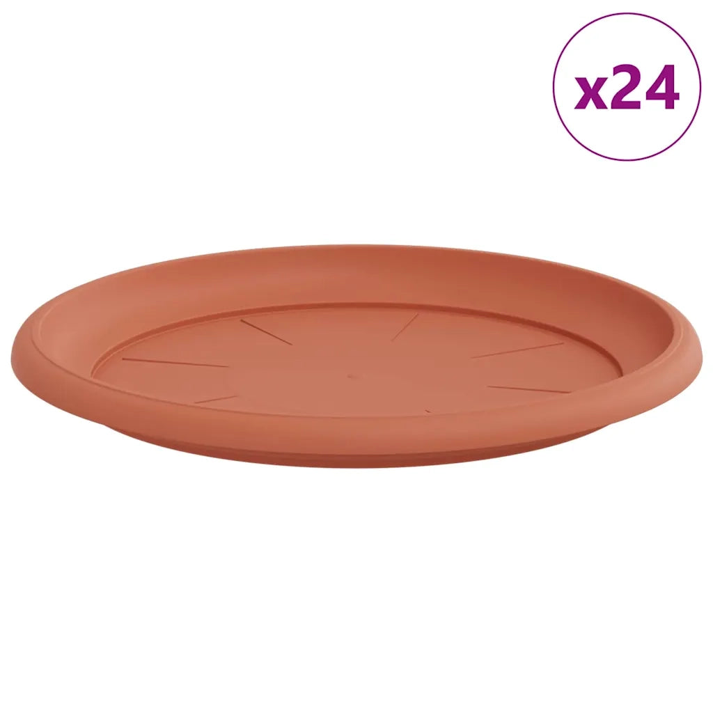 Vassoio Rotondo per Fiori 24 pcs Rosso Mattone Ø 27 x 2,5 cm 42020319