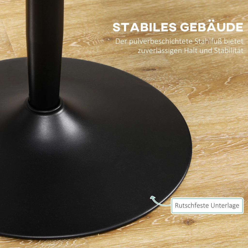 Tavolo da pranzo rotondo ¨C Minimal ¨C nero, acciaio, 70x70x75 cm