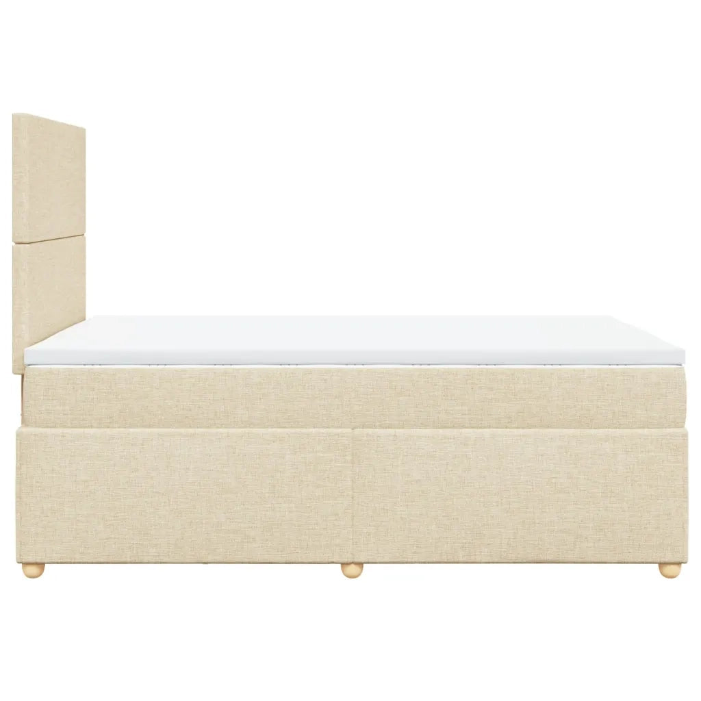 Giroletto a Molle con Materasso Crema 120x190 cm in Tessuto 3293517