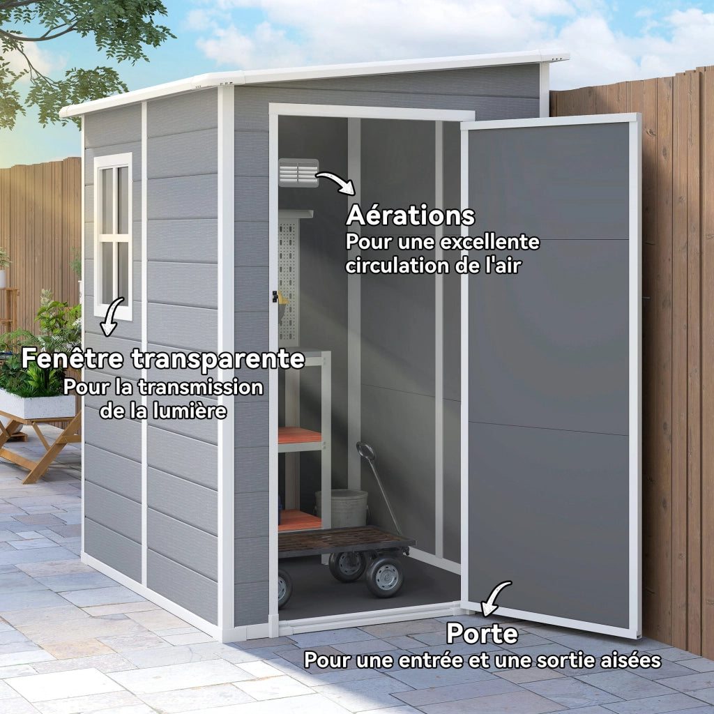 Casetta da giardino ¨C Minimal ¨C Grigio 122x149x192 cm