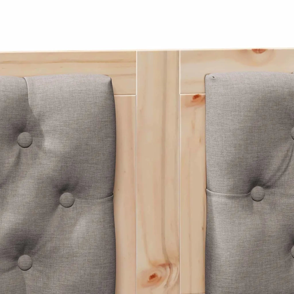 Testiera Altro-Testiera con Cuscini Marrone e taupe 120 cm Legno di pino massello