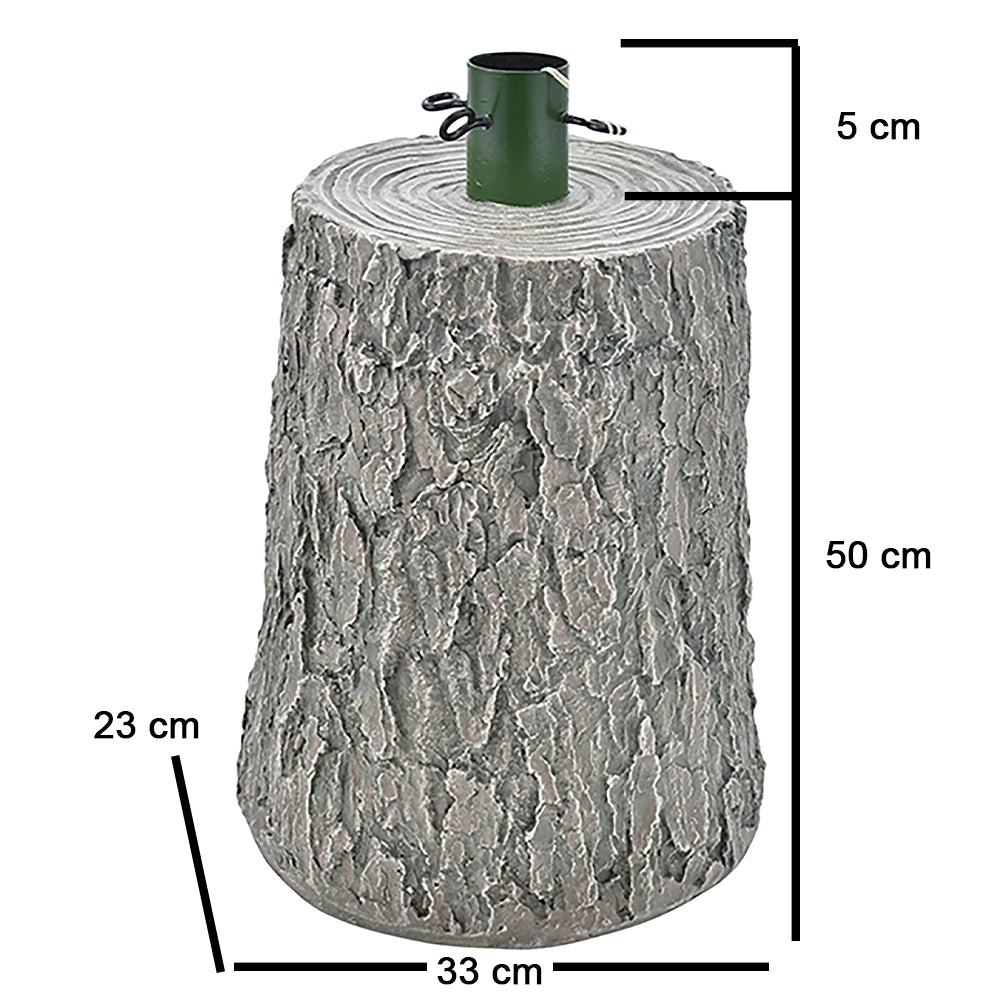 Base Supporto Albero Natale Chiaro Tronco Natalizio Attacco Universale H 55 cm
