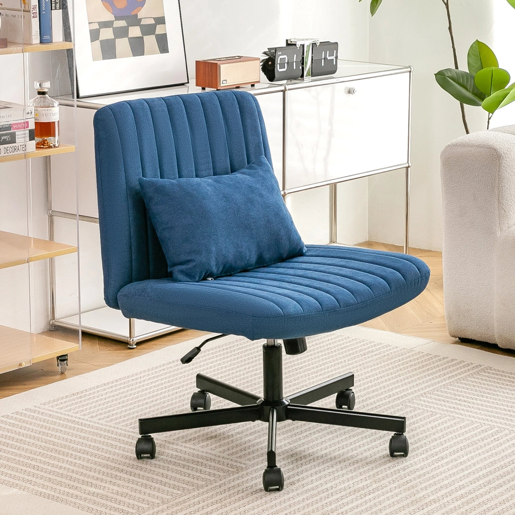 Sedia da Ufficio Girevole ¨C MINIMAL ¨C Tessuto Imbottita, Senza Braccioli, Altezza Regolabile