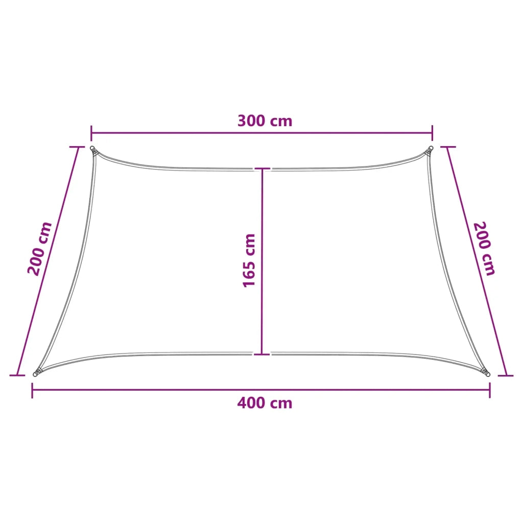 Vela Parasole | Telo Ombra | Vela da ombra Blu e Bianco 3 / 4 x 2 m HDPE