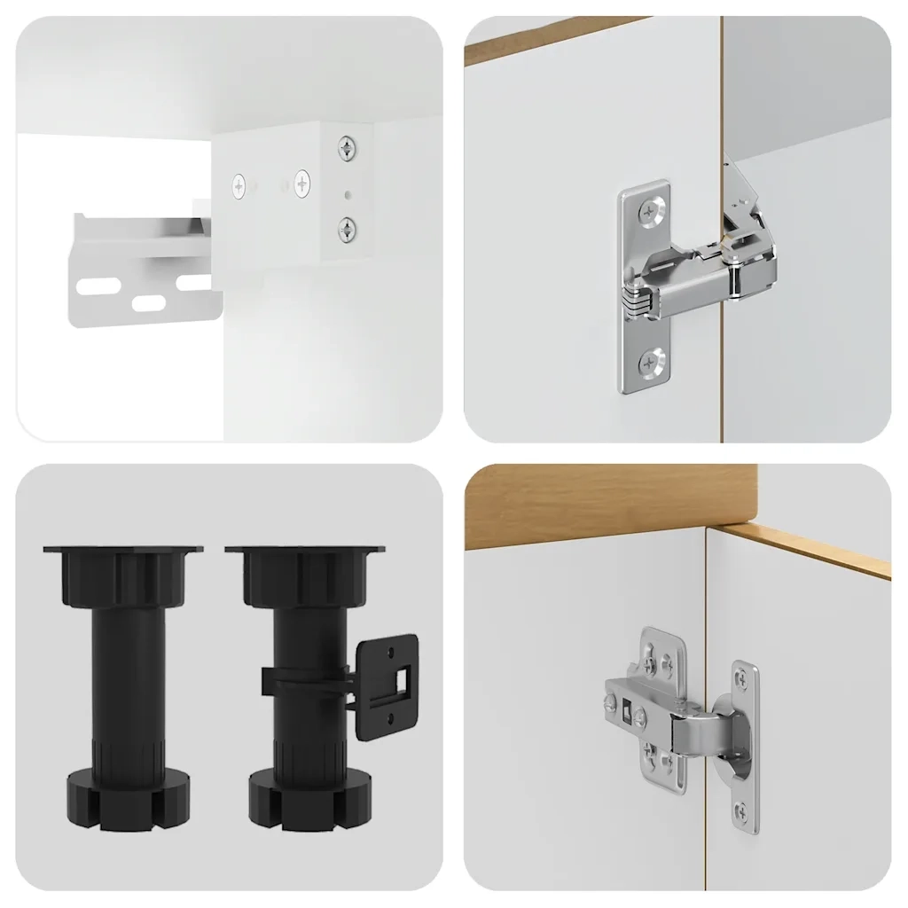 Set Mobili da Cucina 7 pz Kalmar Rovere Artigianale Truciolato 3314760