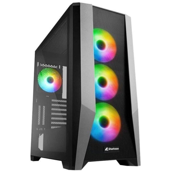 Sharkoon case tg7m rgb atx vetro temperato, 7 slot espansione, 3x120mm fan front, 1x120mm fan rear