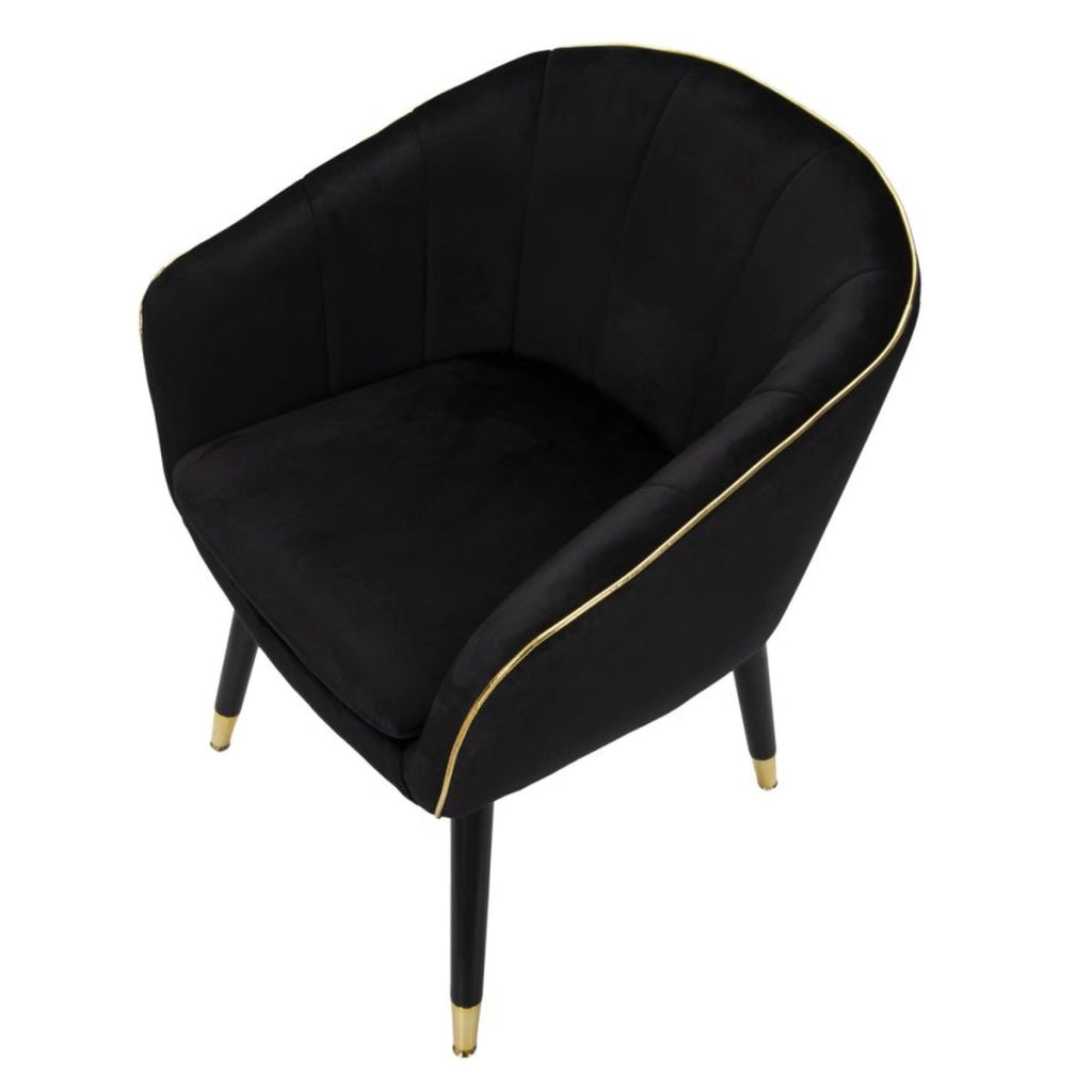 Poltrona VKH317, Nero, Legno, 62x58x78 cm