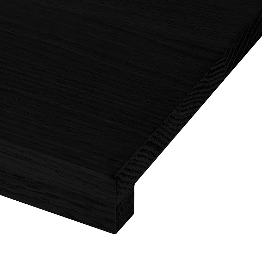 Gradini 8 pz | Tappetini per scale autoadesivi Marrone Scuro 100x25x2 cm Legno Massello Rovere