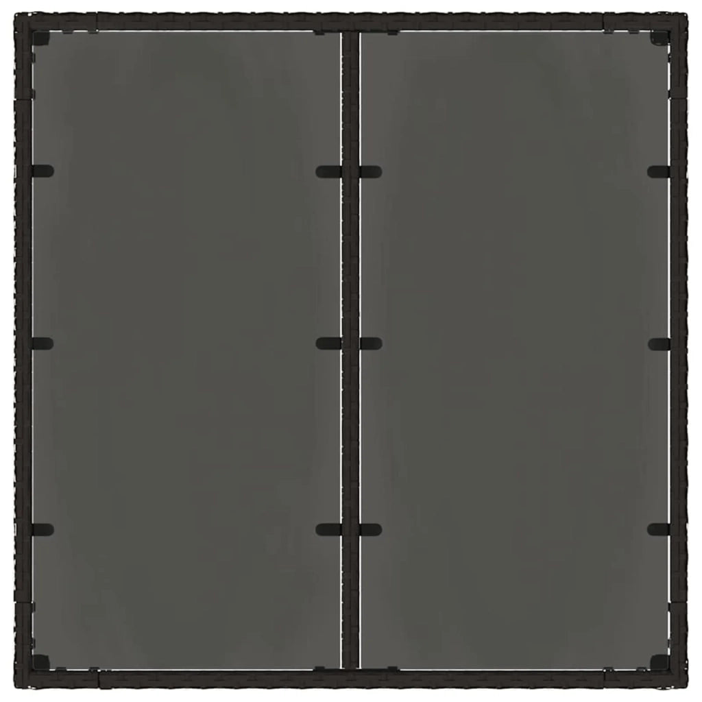 Set da pranzo per esterni 3 pz Nero polyrattan 3448932