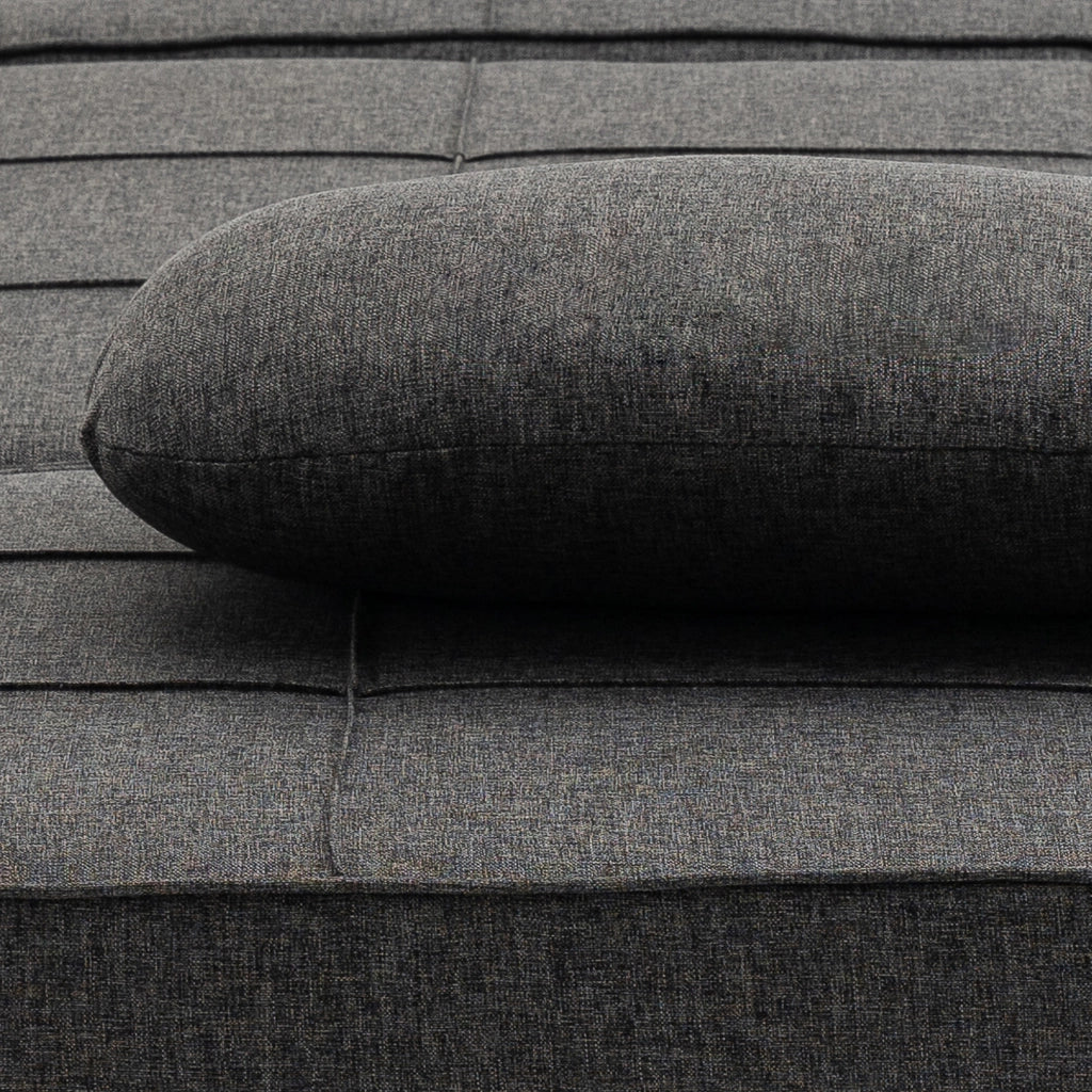 Poltrona letto convertibile con pouf ¨C Minimal ¨C Grigio, tessuto, inclinabile