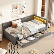 Letto giorno funzione letto divano lino 90x200 cm