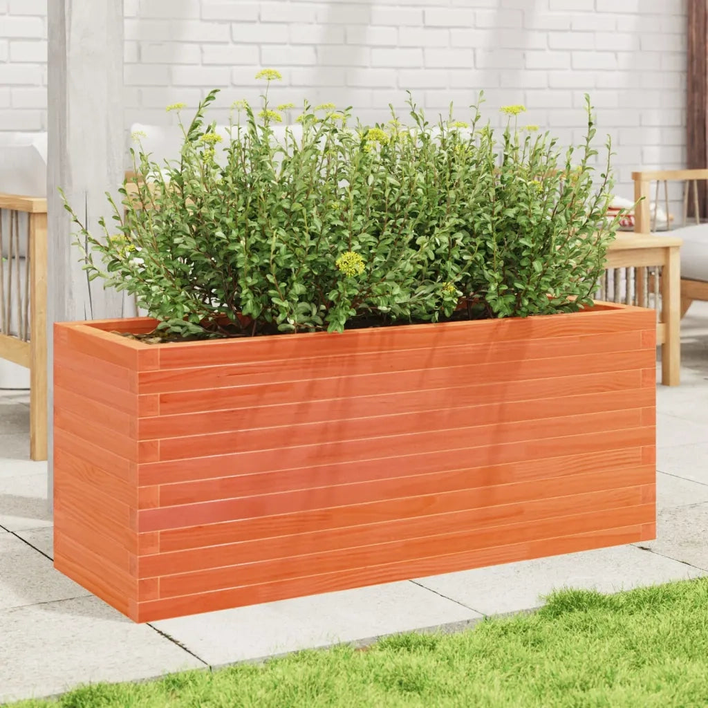 Fioriera | Cassetta per fiori | Vaso Giardino 110x40x45,5cm Legno Massello Pino