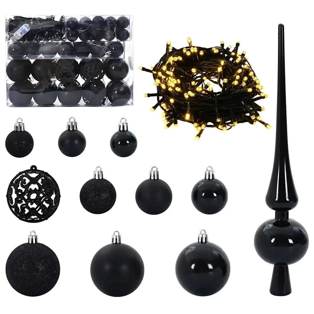 Albero di Natale artificiale con luci integrate Argento 150 cm 3397194