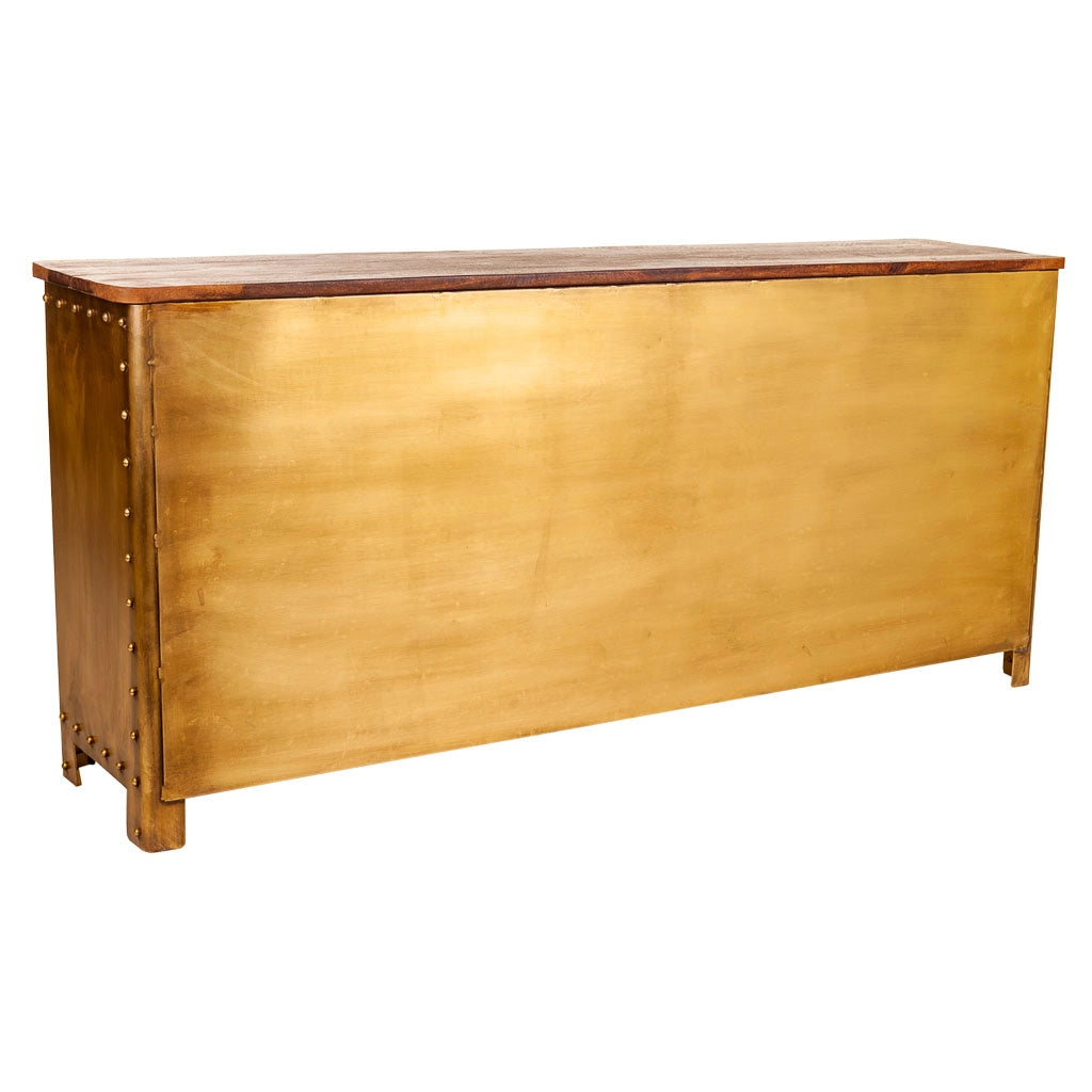Credenza in metallo marrone 152x35x71h