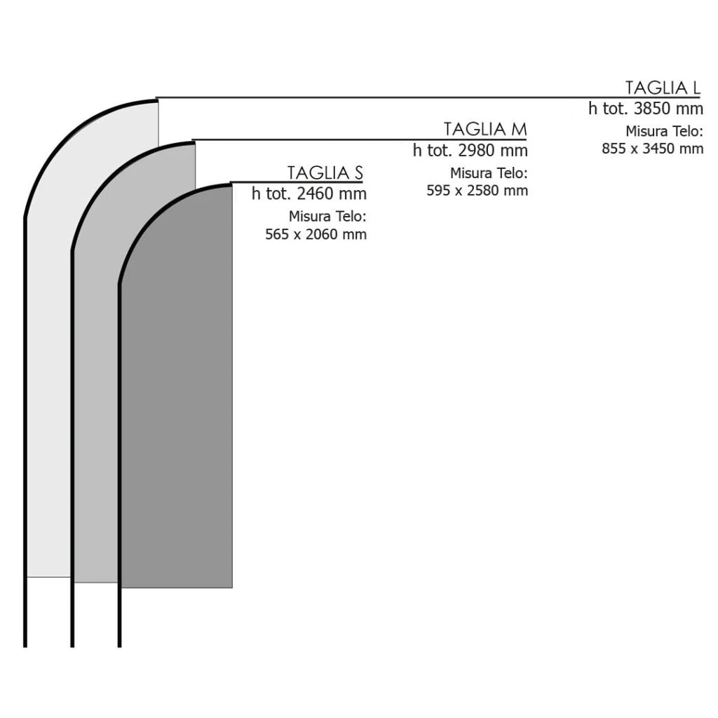 Bandiera ad ALA con stampa varie misure - 200 cm