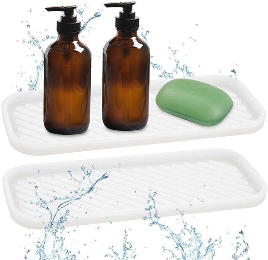Mat di silicone per piastra 23 x 9 cm - Mat per piastra - Organizzatore per cucina - Resistente al lavastoviglie - Sicuro per alimenti - Libero da BPA - Mat per asciugatura