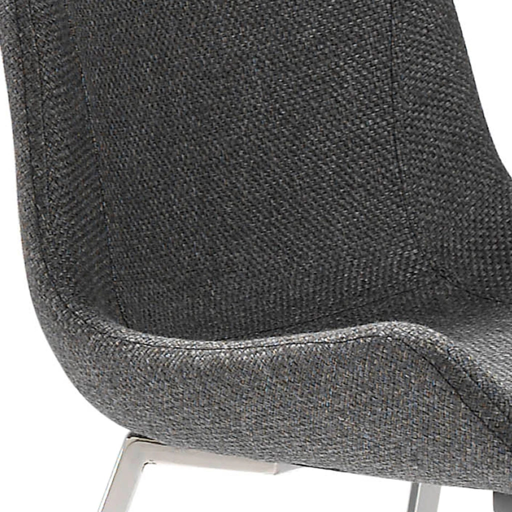Sedia in tessuto grigio scuro