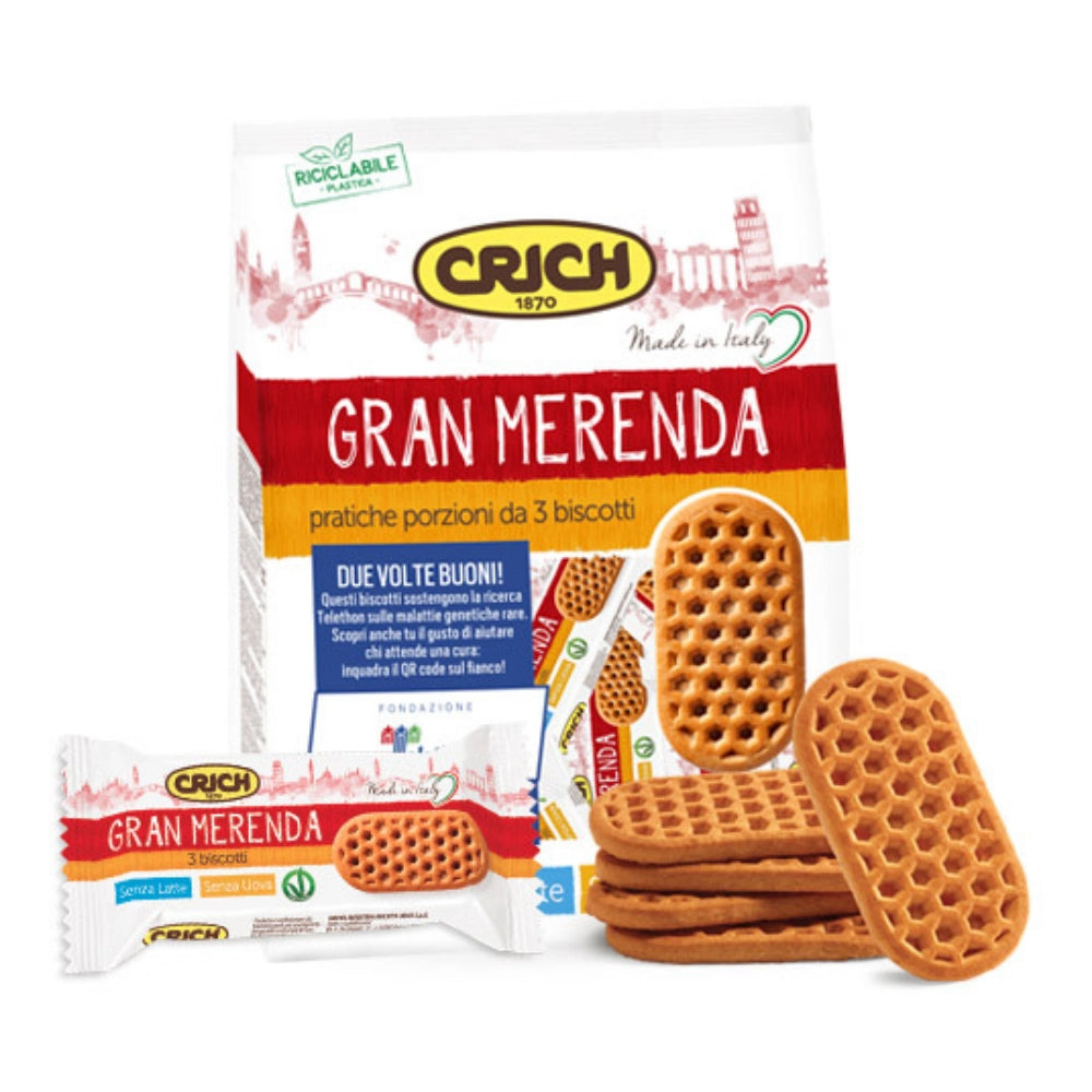 Crich gran merenda biscotti classici monoporzione 12 confezioni da 500 grammi