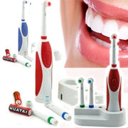 Trade Shop - Spazzolino Per Denti Elettrico Con Testine Intercambiabili Corpo Impermeabile -
