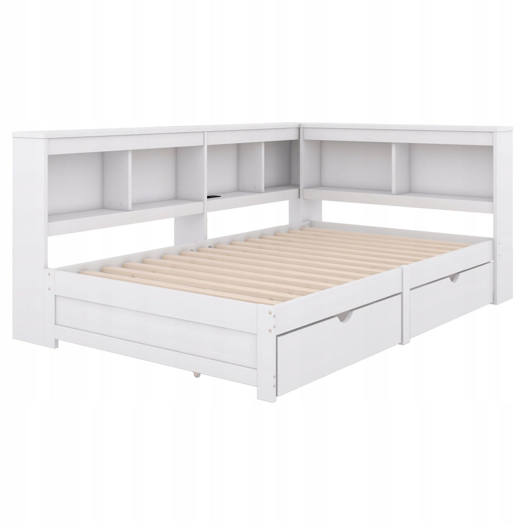 Daybed 90x200 - Xylo - Bianco con cassetti e porta USB