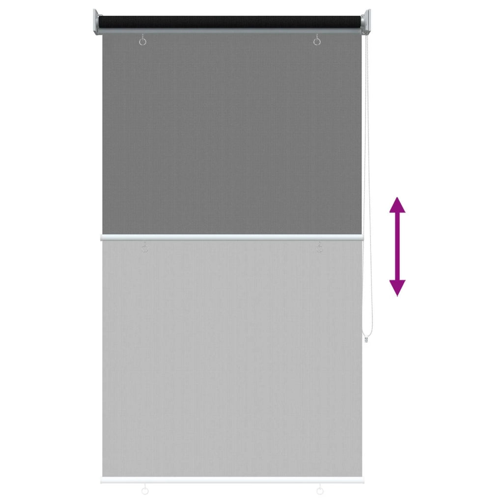 Tenda a Rullo Esterno Blocco UV 90% Nero 80 x 140 cm HDPE 42036065