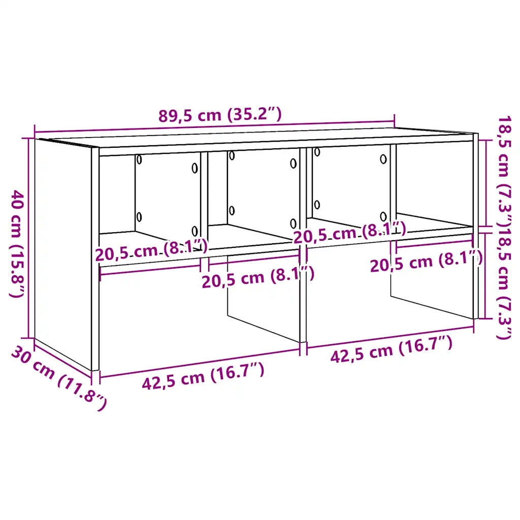Scarpiera | Mobile per scarpe Impilabile Bianca 89,5x30x40 cm