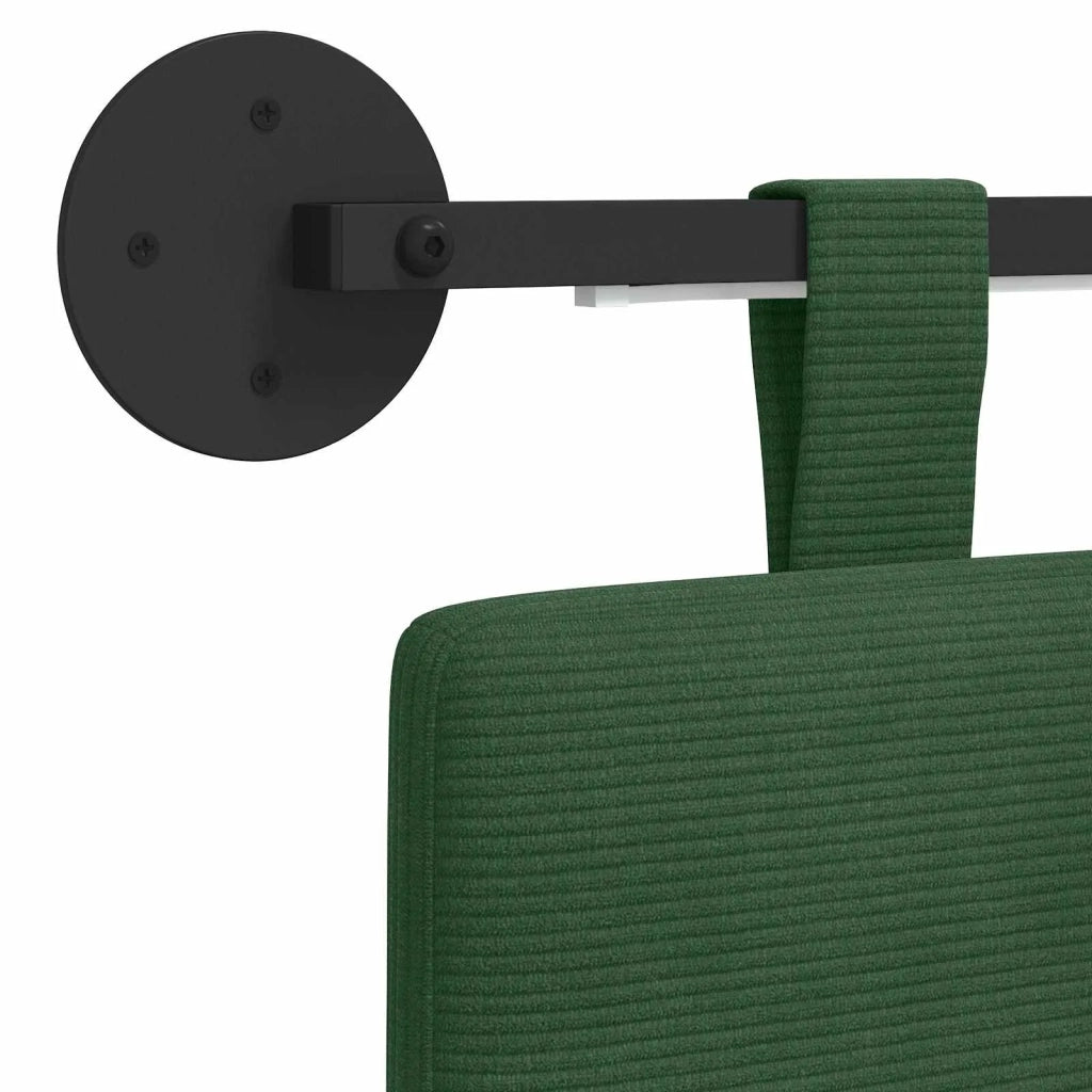Testiera | Testata sospesa Con luce LED Verde Giungla Tessuto in Cords