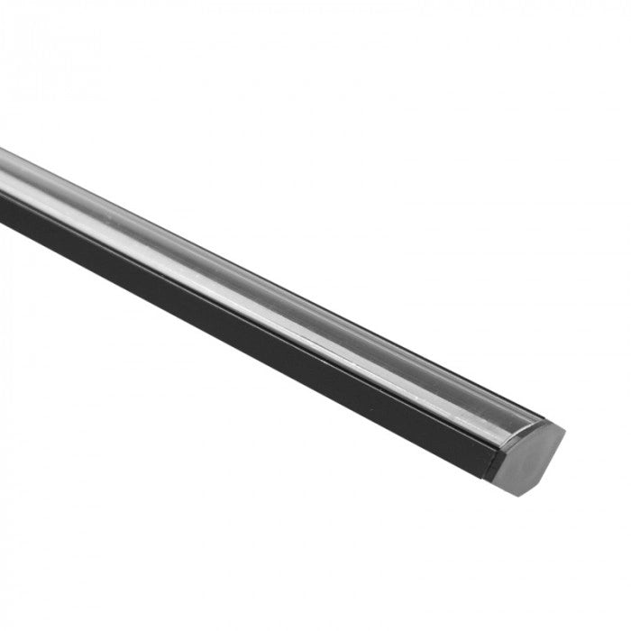 Profilo angolare LED R01 nero con diffusore nero 1m Ecolight