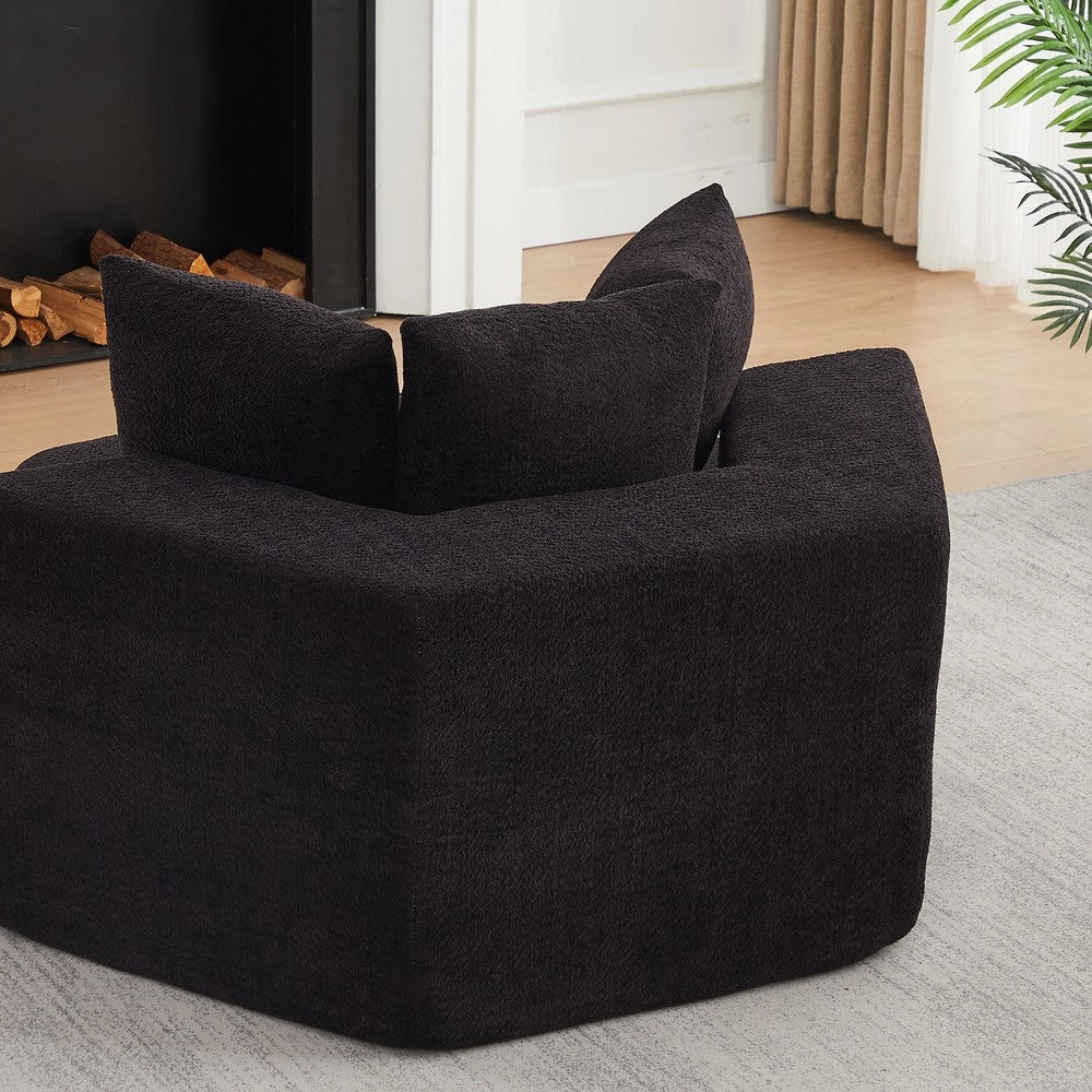 Divano modulare monopezzo ¨C Minimal ¨C Tessuto chenille, design moderno