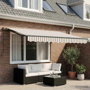 Tenda retrattile Grigio chiaro e bianco 300 x 250 cm 3425844
