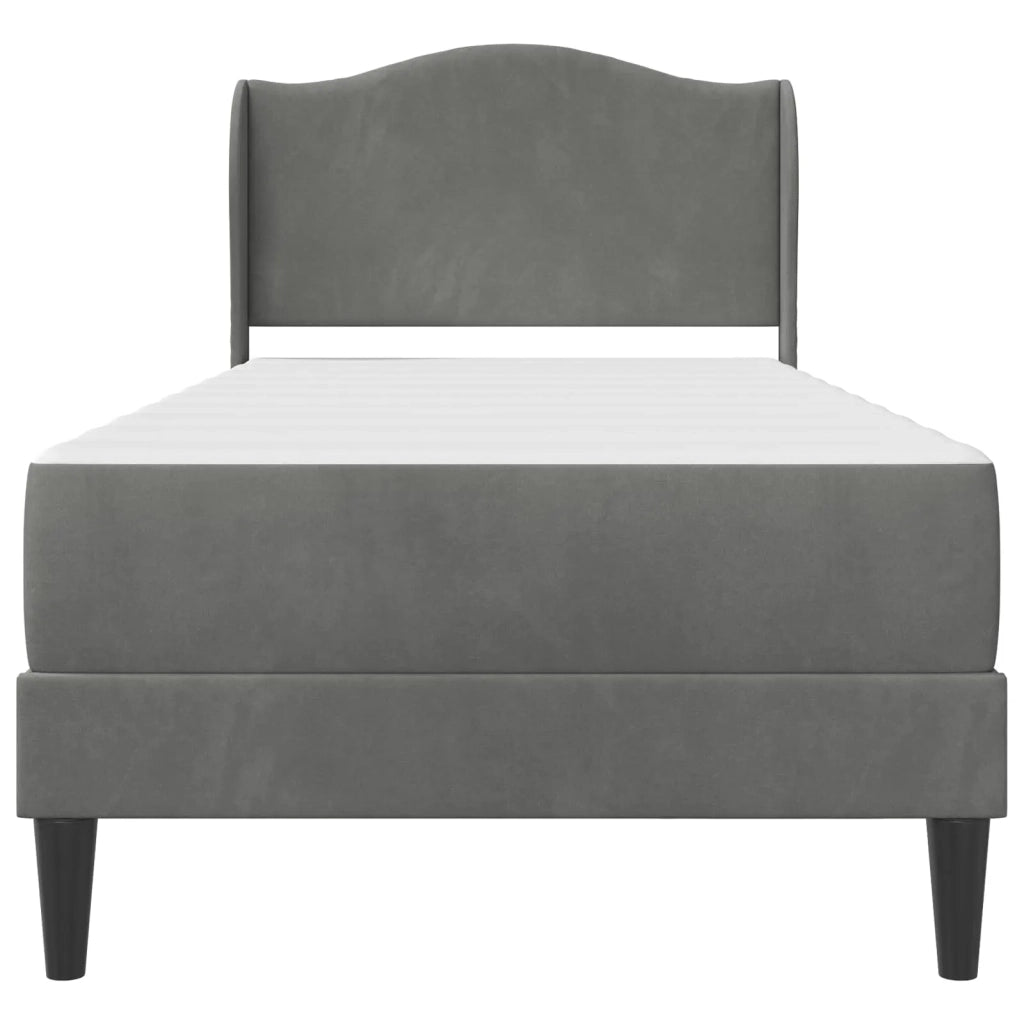 Struttura del letto Grigio Scuro 90 x 190 cm Velluto 3415367